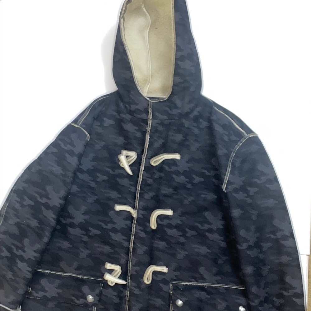 ASOS Blue Camo Toggle Coat